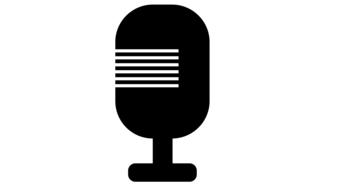 microphone, abstract black and white icon