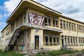 abandoned building of a old hospital