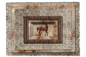 stone horse frame transparent background