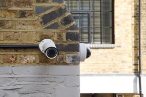 private security cameras on the building