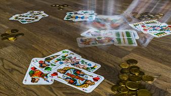 playing cards on the table