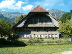 Farmhouse in the countryside in switzerland