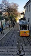 Portugal Lisbon tram yellow