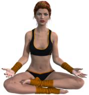 woman sitting yoga meditation