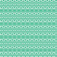 Beautiful green and white pattern with shapes, clipart