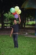 Colorful Balloons man garden