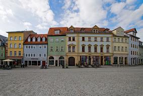 buildings in the historic center in thuringia germany