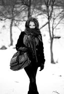 Bag Snow Girl black and white