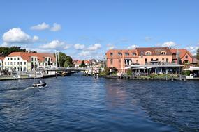 photo of the embankment and bridge in Malchow, Germany