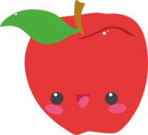 embarrassed apple drawing