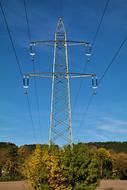 Power Line in a picturesque landscape on a clear day
