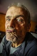 portrait of a funny old man