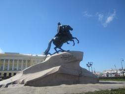 Monument Piotr I St Petersburg in Russia