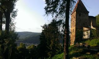 historic medieval tower on a hill