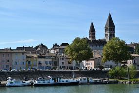 Tournus City on a sunny day