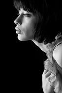 Model Woman Black And White Young
