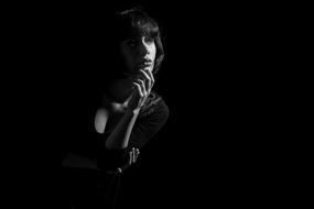 Model Woman Black And White Young