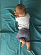 crawling baby back view