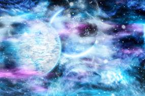 galaxy planet space sky background