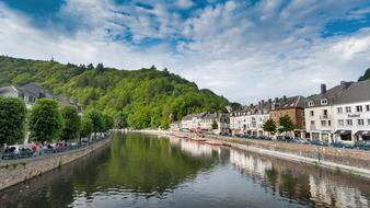 Ardennes Belgium city and river