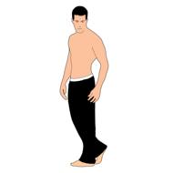 man model sport strong drawing