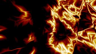 Light fire patterns at dark background, clipart