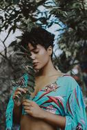 Woman Beautiful trees