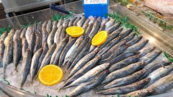 dried fish with oranges