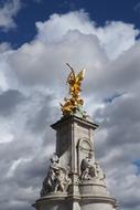 storm clouds over Queen Victoria Monument