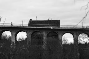 Bridge Viaduct Rottweil black and white