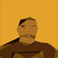 abstract man as a drawing