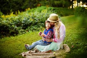 mom and child in the park