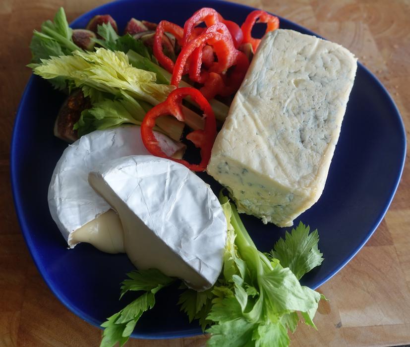 milk cheese with vegetables