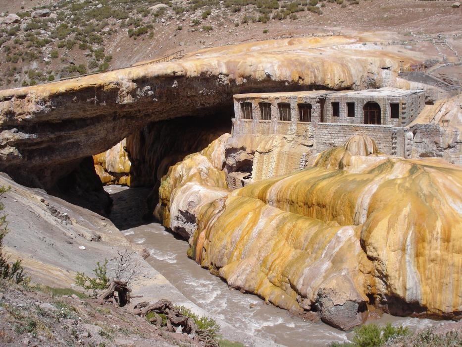 mountainous yellow terrain