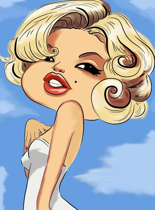 Cartoon Marilyn Monroe