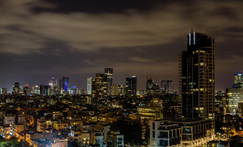 night panorama of Tel Aviv, Israel