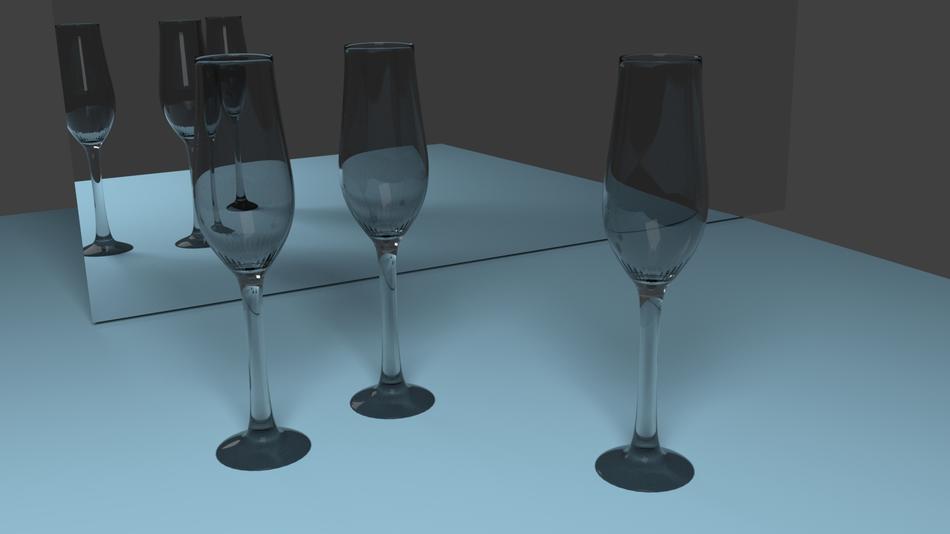 cup mirror glass texture blue