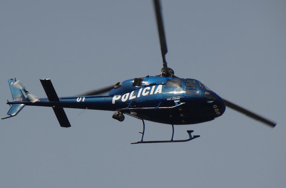 police helicopter in the sky