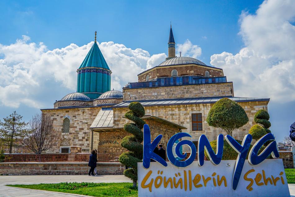 a building with spiers in konya