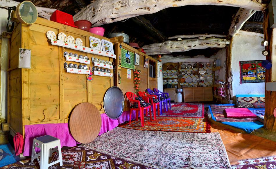 interior of an old village house in turkey