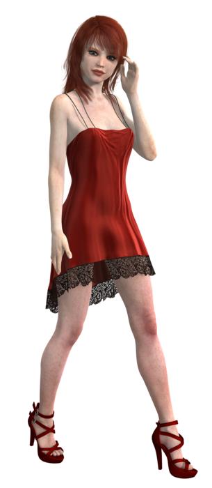 model in brown dress