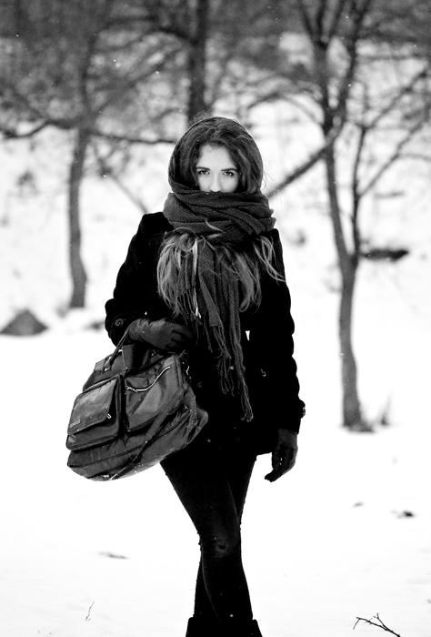 Bag Snow Girl black and white