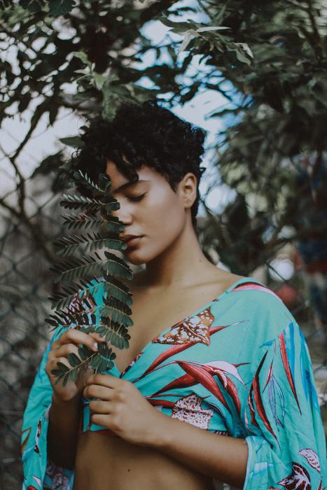 Woman Beautiful trees