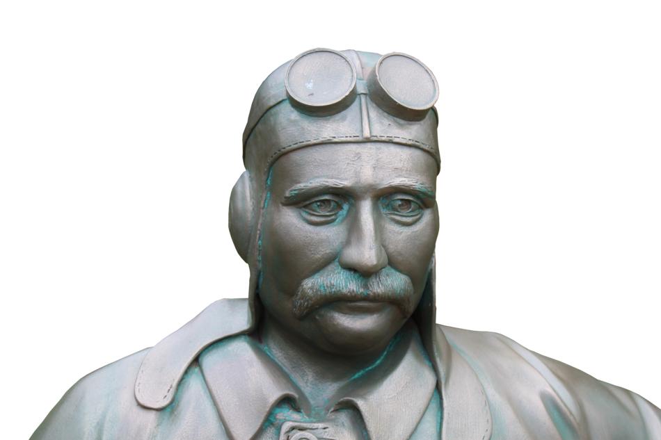 Louis BlÃ©riot, French aviator statue