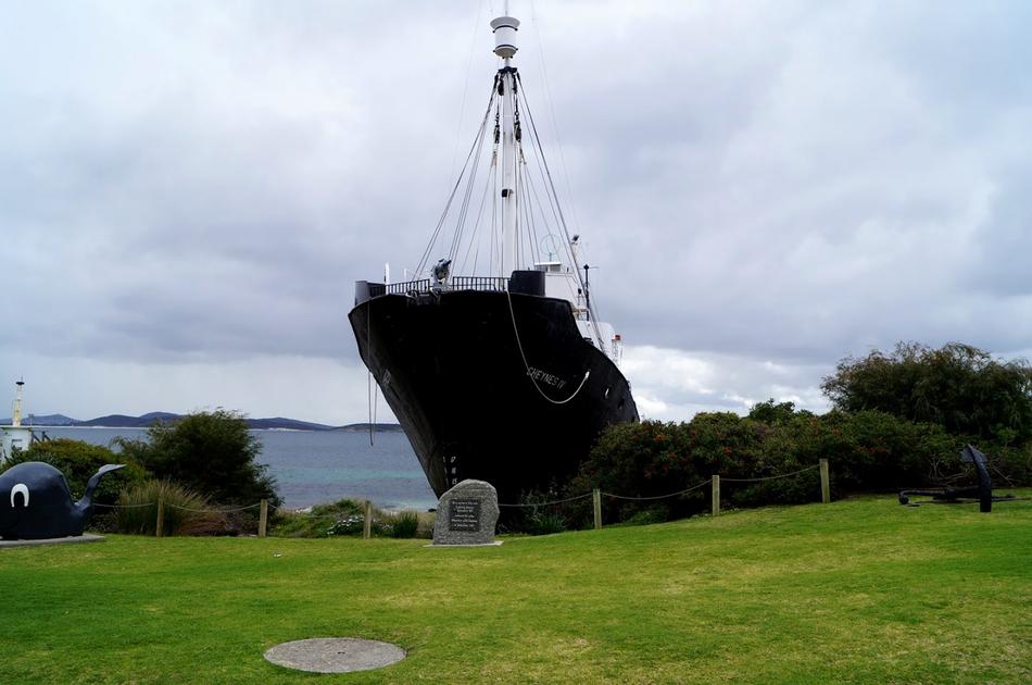 Monument in the form of a large ship