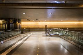 escalators at a modern train station