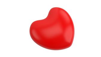 red heart as a 3d illustration