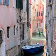 Venice Canal blue Boat