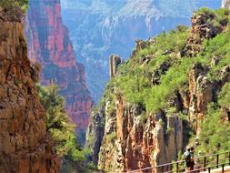 rocks trees mountains