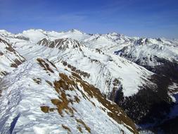 high mountains in the snow